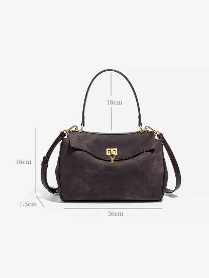 Minimalist suede tote shoulder bag