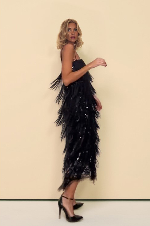 Tassel Design Sling Maxi Dress