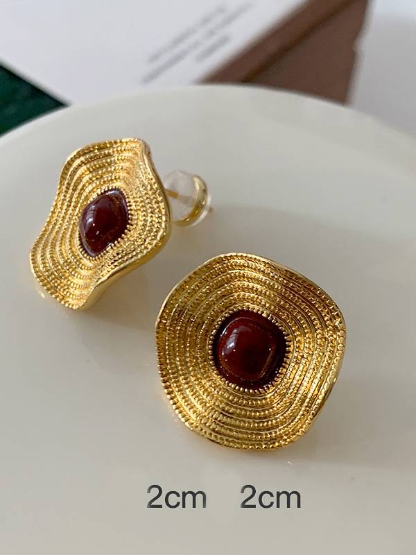 Vintage Irregular Thread Splicing Earrings