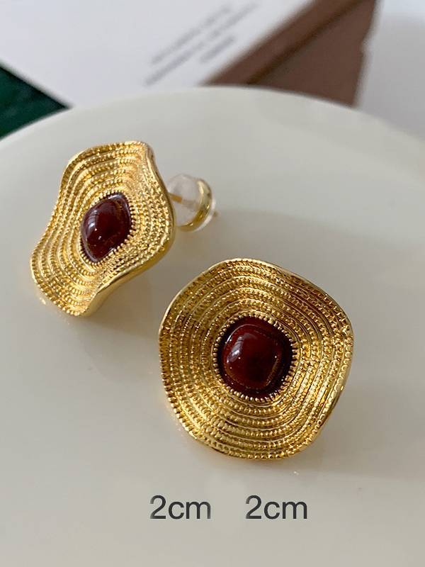 Vintage Irregular Thread Splicing Earrings