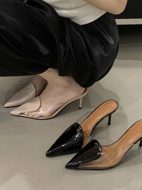 Transparent High-heel Slippers