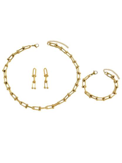 U-shaped Horseshoe Buckle Necklace Bracelet Earrings