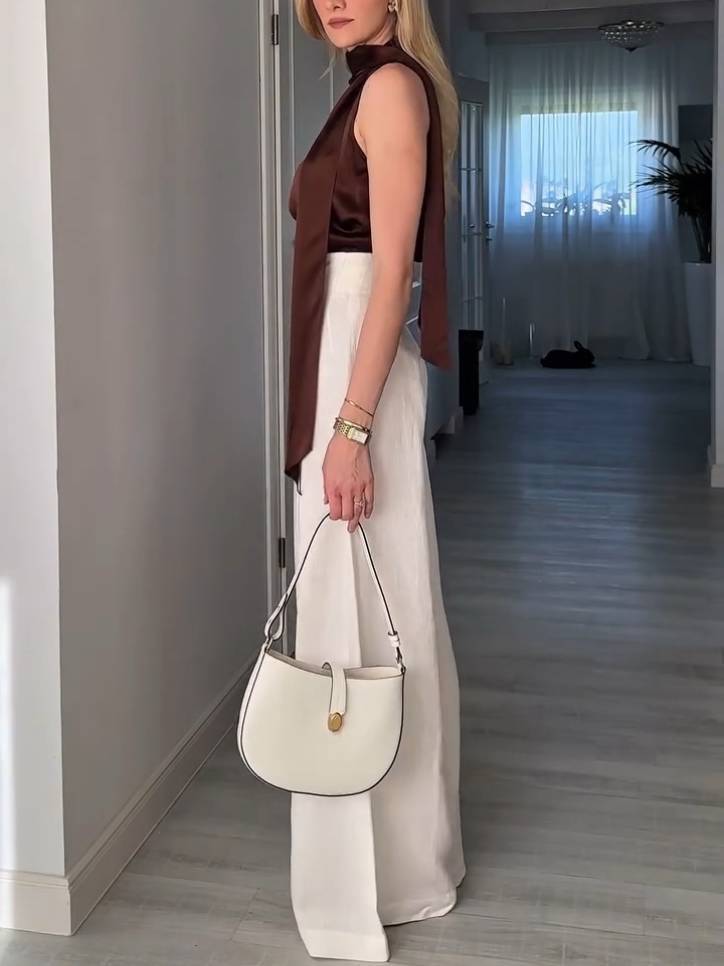 Ribbon Design Sleeveless Shirt