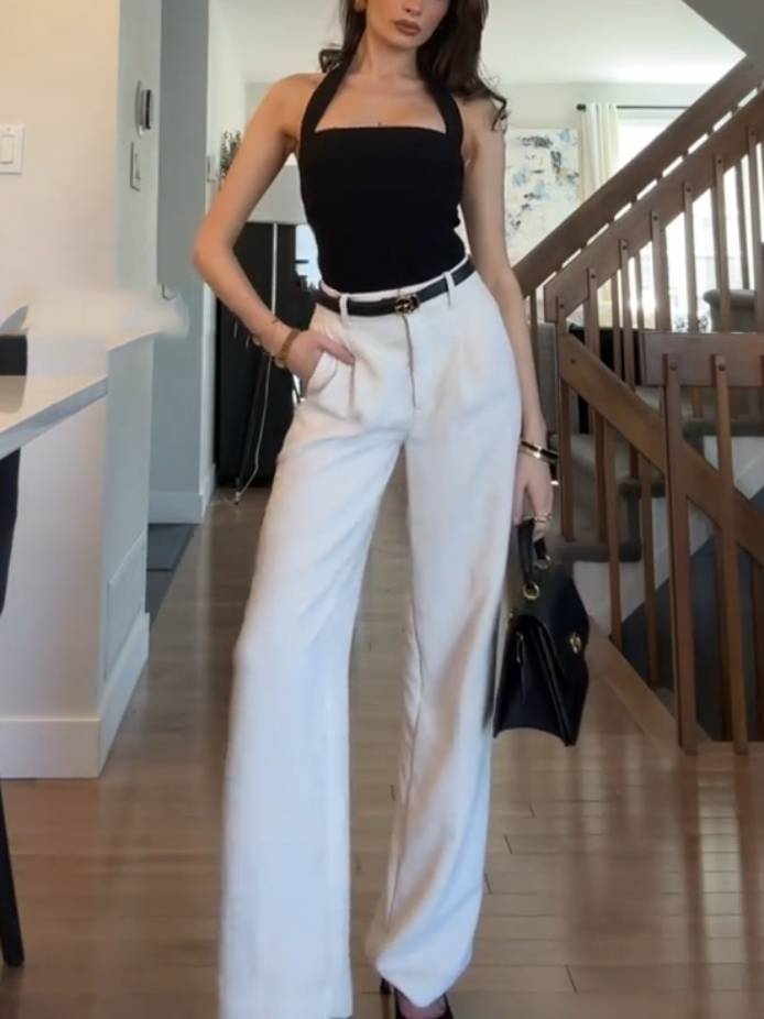 Minimalist Old Money Helter Neck Tube Top