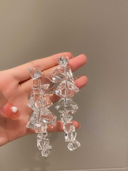 Unique Ice Cube Earrings