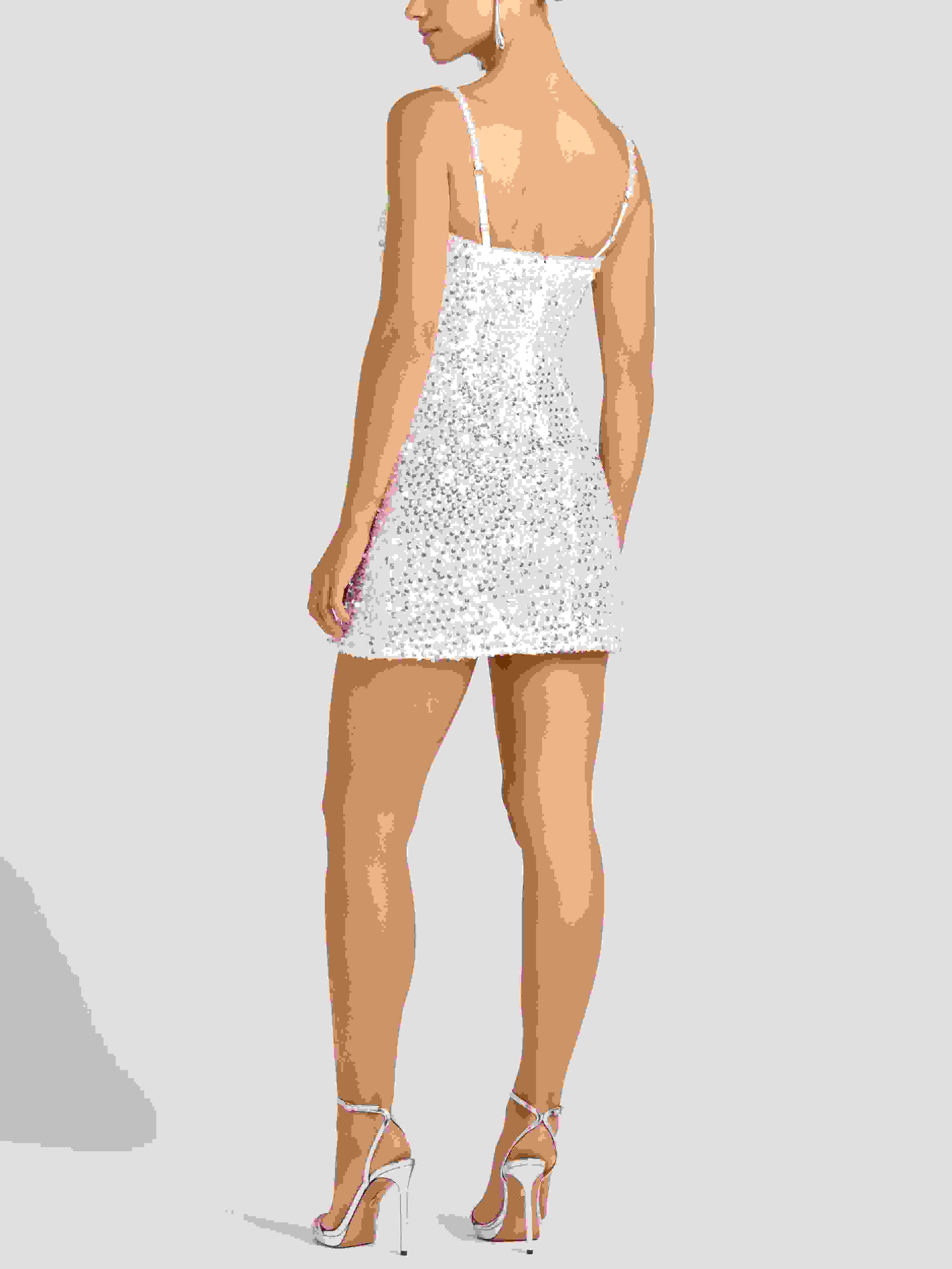 Light Luxury Glitter Sling Mini Dress
