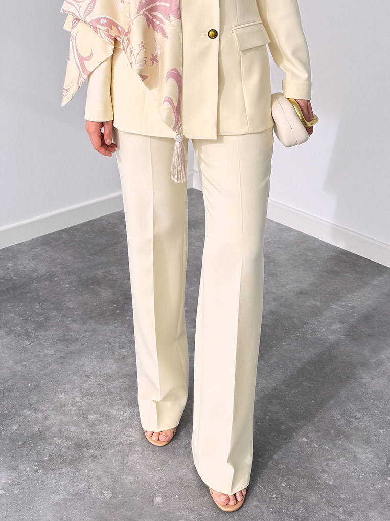 Elegant High-Waist Straight-Leg Trousers