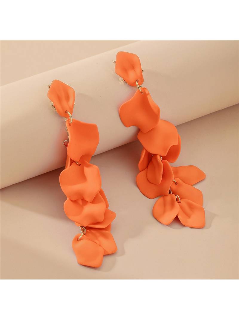 Rose Petal Tassel Earrings