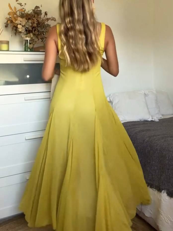 Square Collar Sling Dress