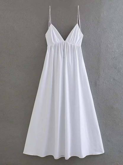 Minimalist Suspender Maxi Dress