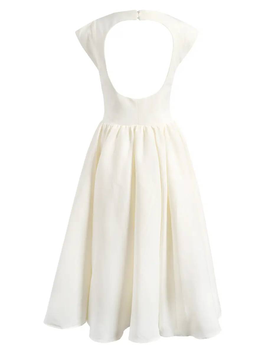 Minimalist Short-sleeved A- Shaped Midi Dress