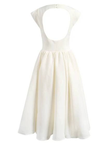 Minimalist Short-sleeved A- Shaped Midi Dress