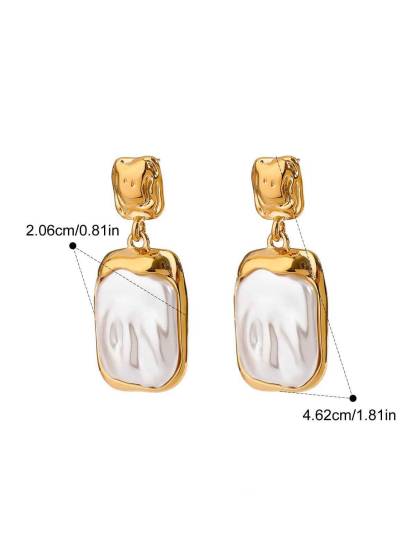 Vintage Square Pearl Earrings