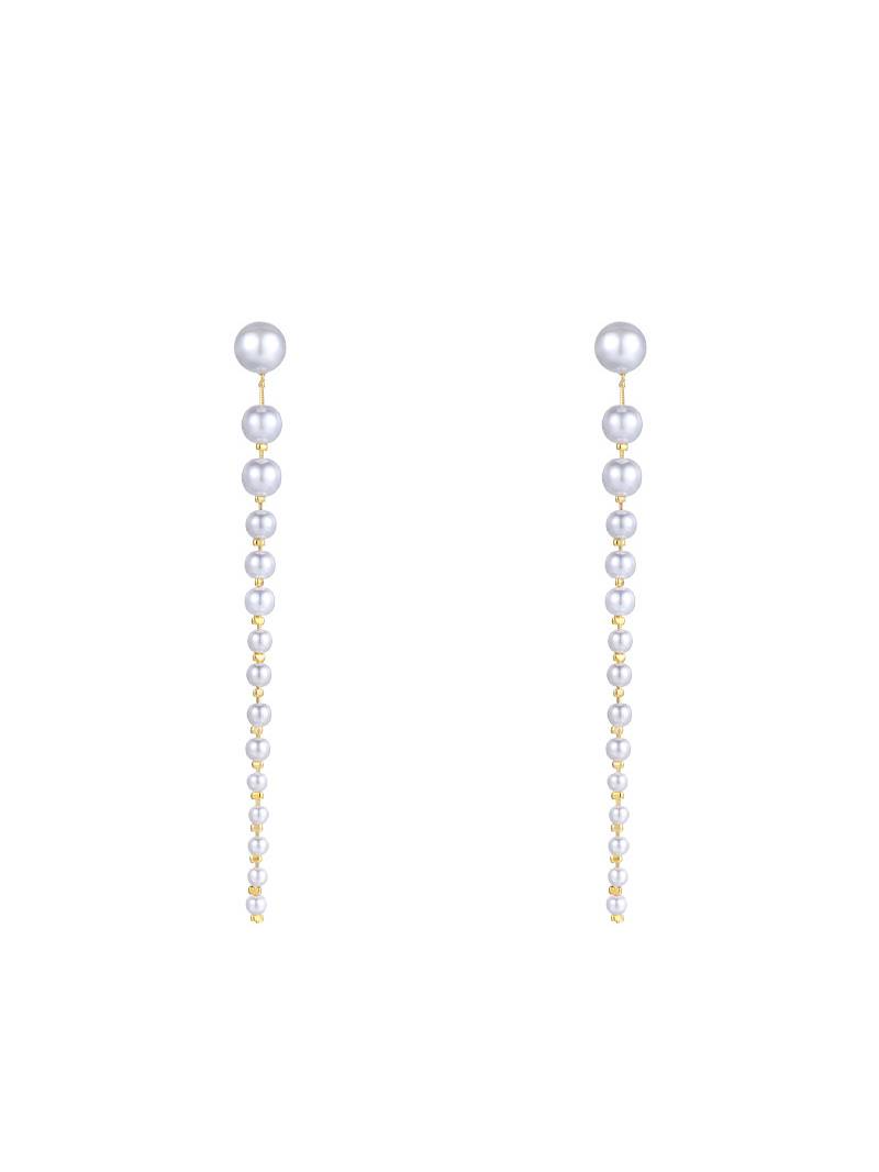 Elegant Pearl Tassel Earrings