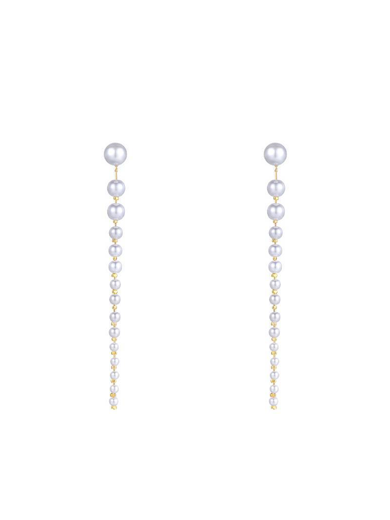 Elegant Pearl Tassel Earrings