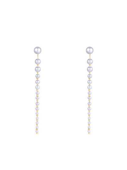 Elegant Pearl Tassel Earrings