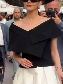 Elegant Asymmetric Off-shoulder Shirt And Skirt Suit-Skirt