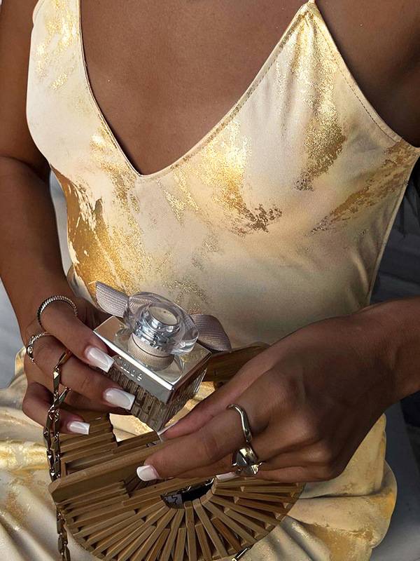 Unique Printed Sling Maxi Dress