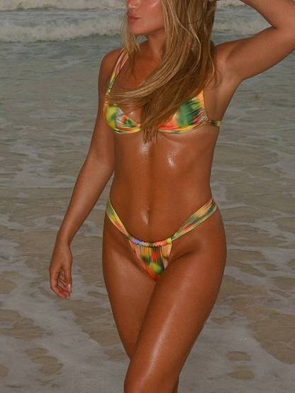 Printed Bikini Two-Piece Set