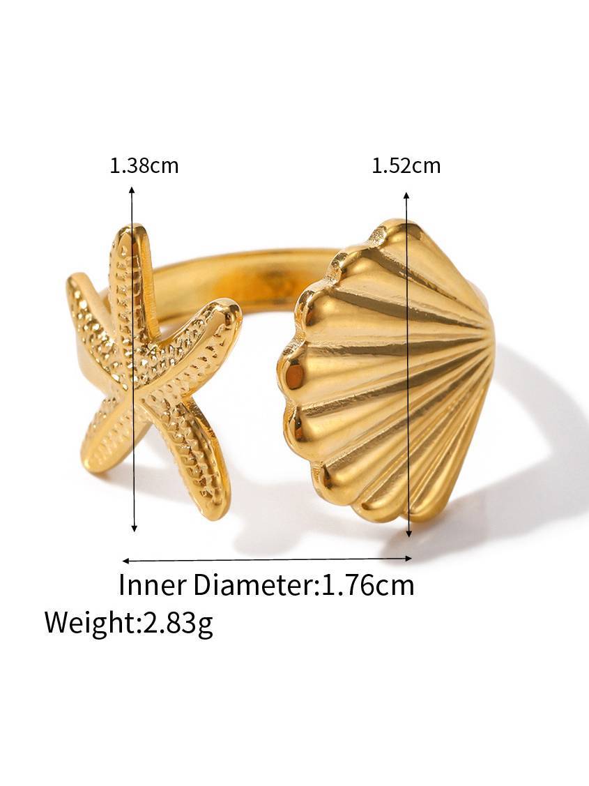 Shell Earrings Ring And Necklace