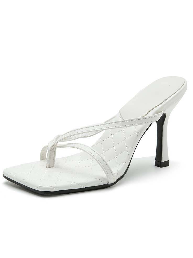 Minimalist style High-heel Slippers