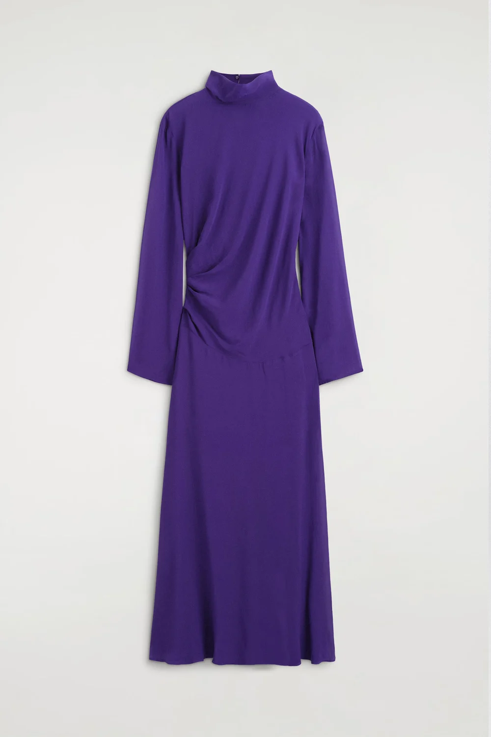 Purple High Neck Long Sleeve Sheer Chiffon Maxi Dress [erp-image:3bdc395a5db86980d8856c03]