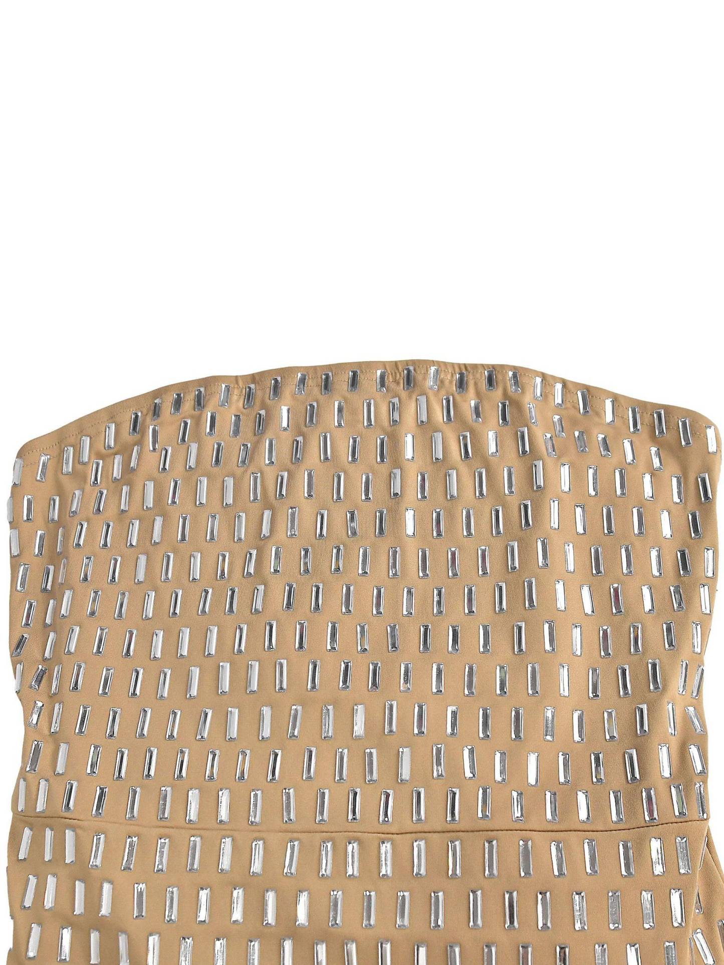 Shiny Tube Top Slim-Fit Maxi Dress