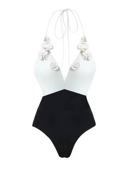 Three-Dimensional Flower One-Piece Swimsuit