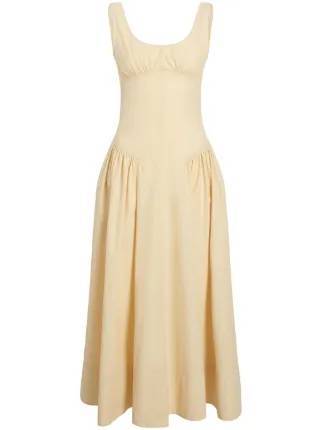 Vintage Pleated Maxi Dress