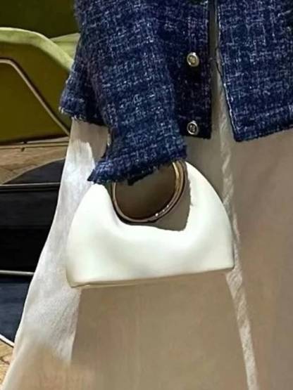 Minimalist Metal Handle Clutch