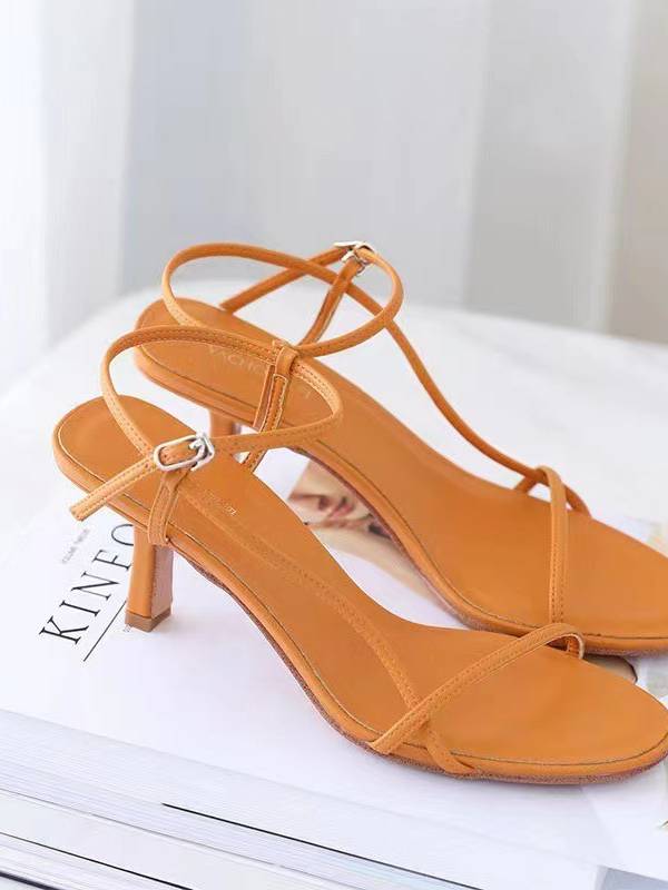Minimalist Thin-strap High-heeled Sandals