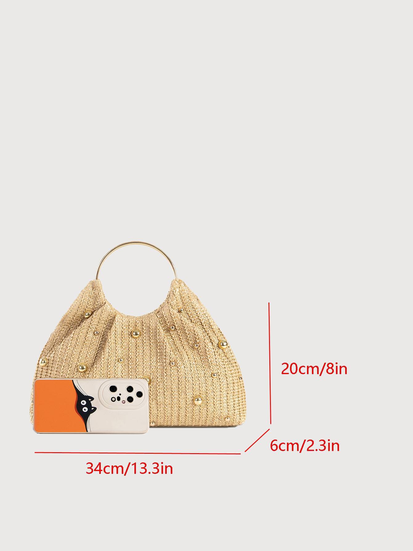 Vacation Style Straw Handbag