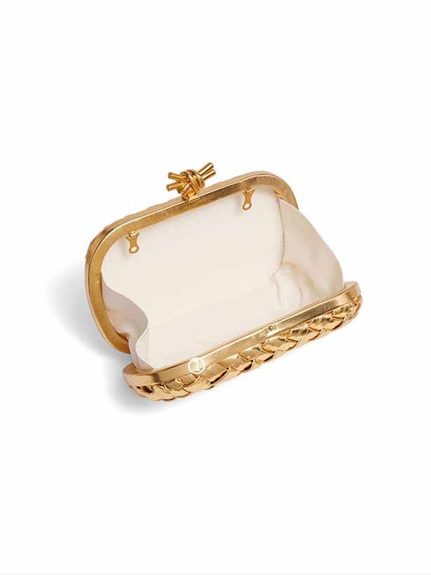 Woven Pattern Clutch Chain Bag