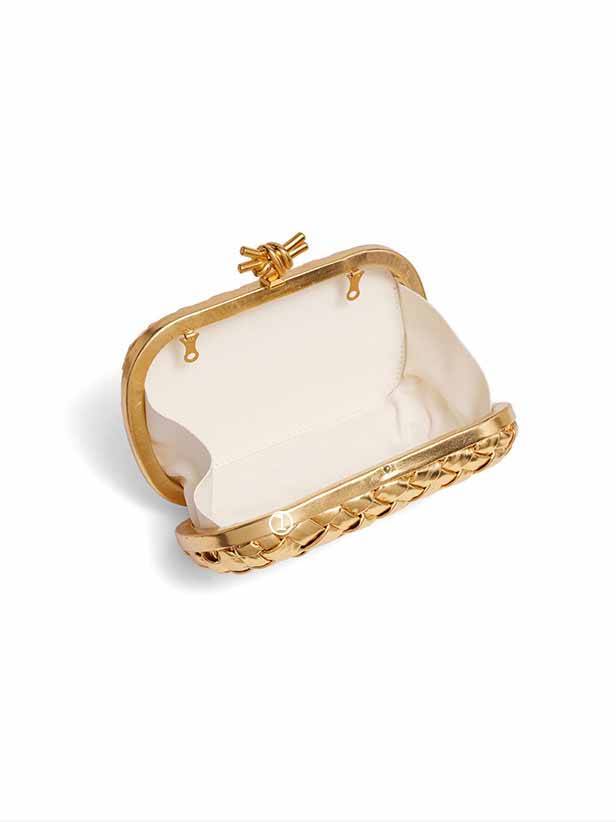 Woven Pattern Clutch Chain Bag