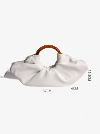 Curved Acrylic Handle Tote Bag