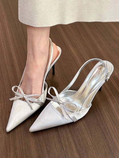 Elegant And Fashionable Bow Tie High Heels