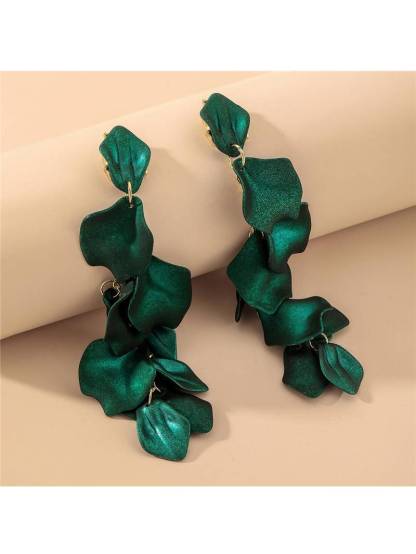 Rose Petal Tassel Earrings