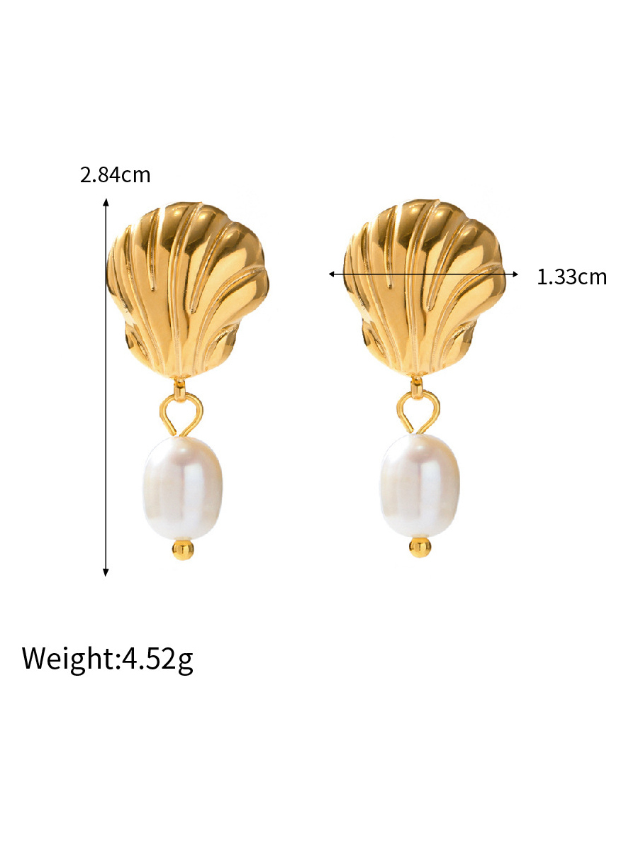 Shell Pearl Earrings