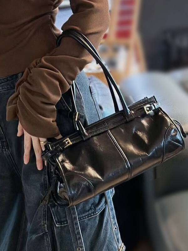 Soft Boston Bag Baguette Bag Underarm Bag Handbag
