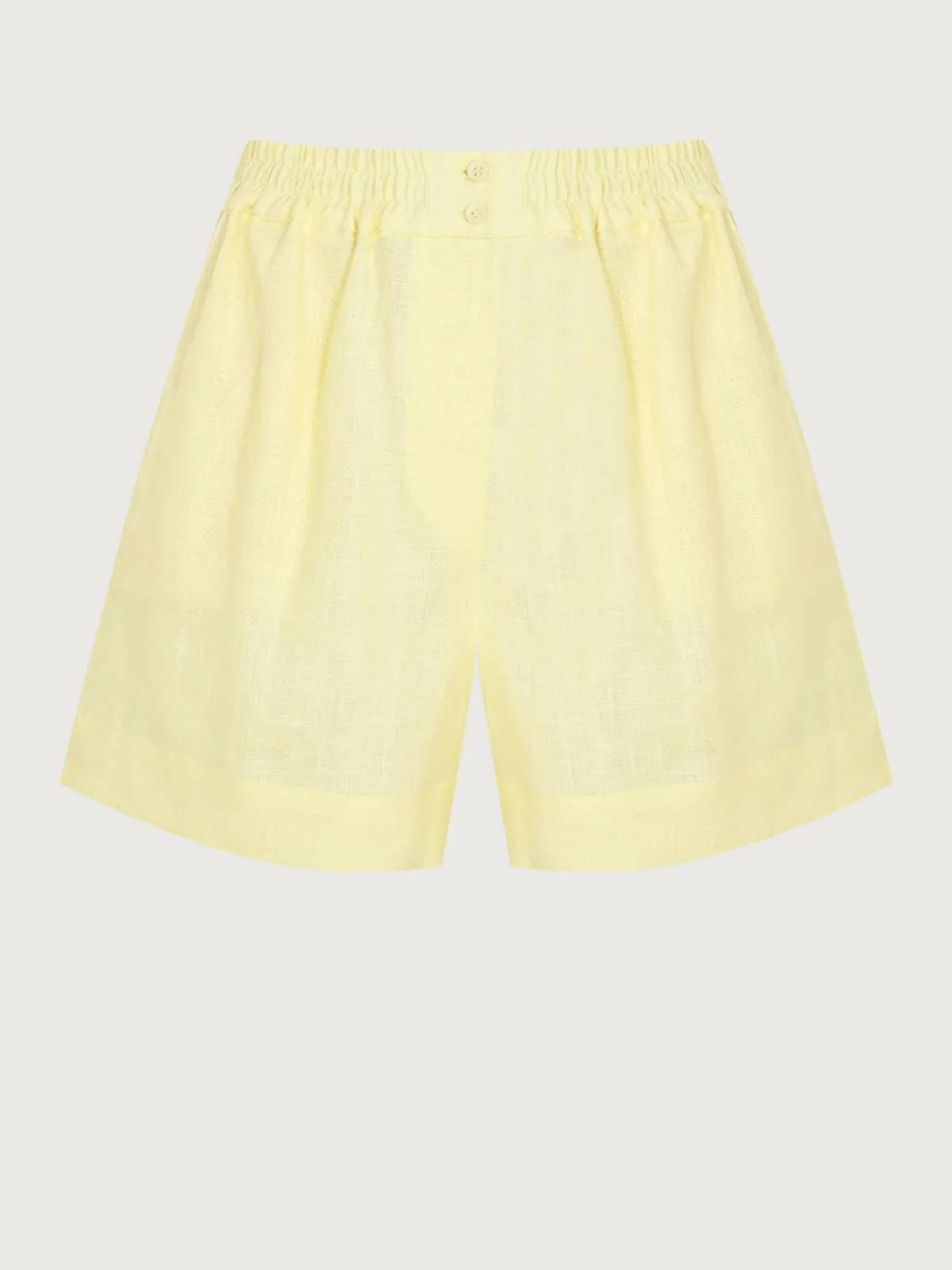 Minimalist Old Money Stand Collar Belt Vest And Shorts Set - Shorts