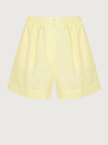 Minimalist Old Money Stand Collar Belt Vest And Shorts Set - Shorts