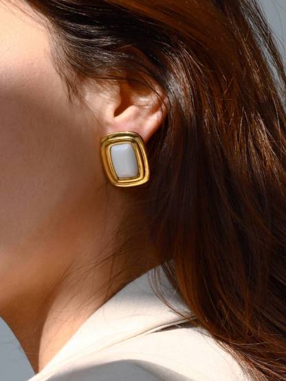 Vintage Square Earrings