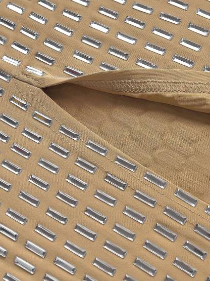 Shiny Tube Top Slim-Fit Maxi Dress