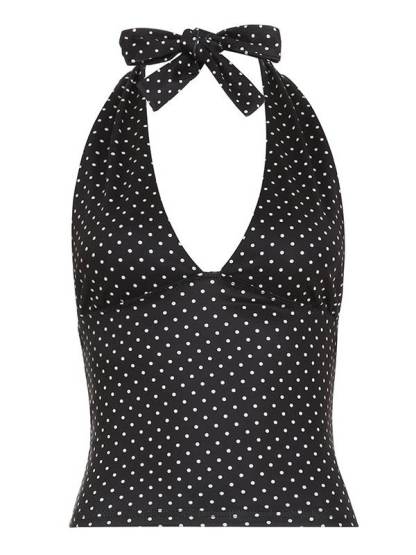 Minimalist Halter Neck Lace Up Camisole