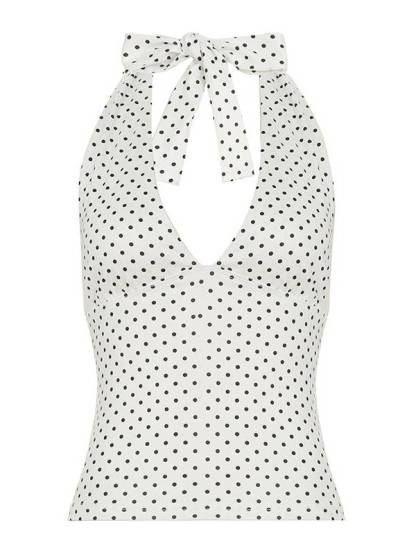 Minimalist Halter Neck Lace Up Camisole