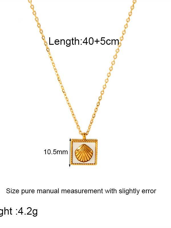 Heart Shell Palm Tree Necklace