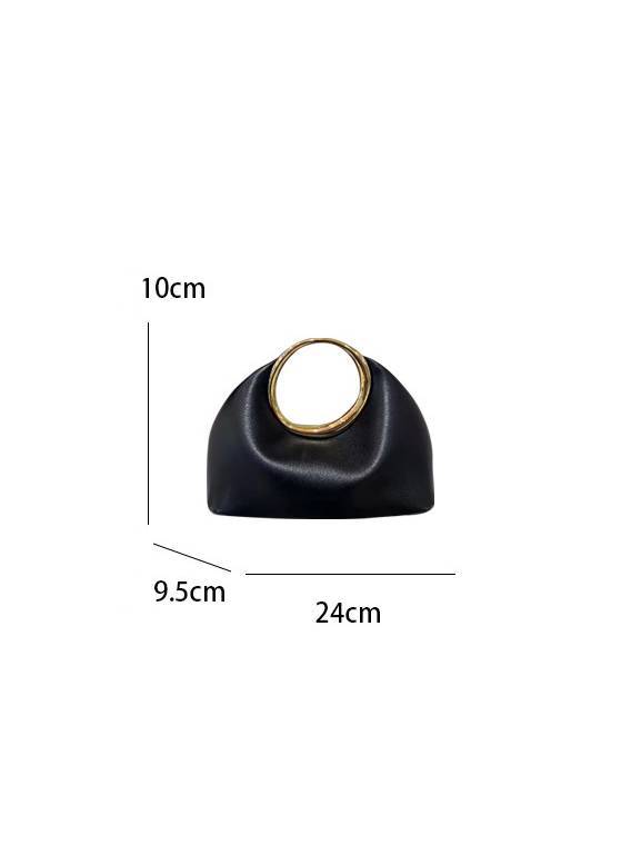 Minimalist Metal Handle Clutch