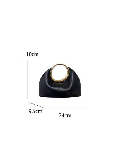 Minimalist Metal Handle Clutch