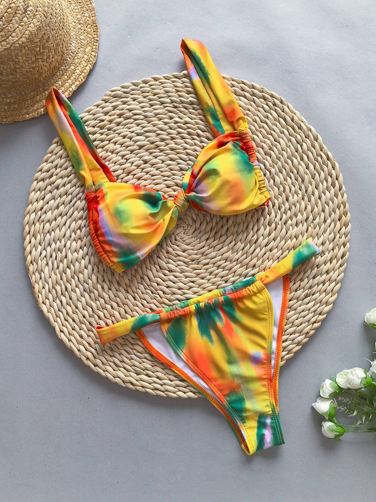 Printed Bikini Two-Piece Set