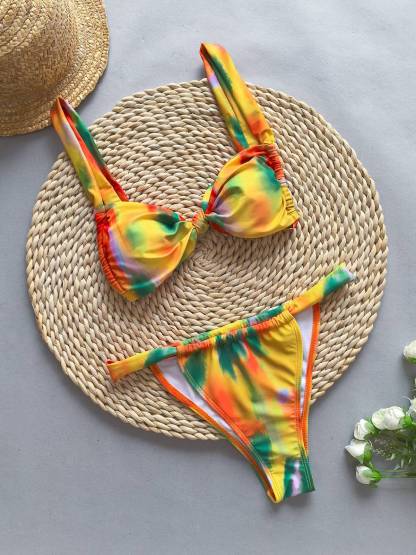 Printed Bikini Two-Piece Set